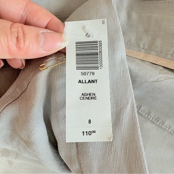 Aritzia Wilfred Allant Gray Linen Blend Cropped Pants - Picture 7 of 13